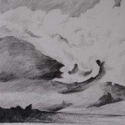 Pencil sketch of clouds