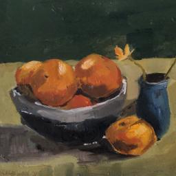 27x32cm oil on board.