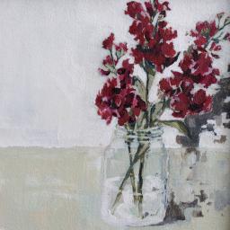 Fresh flowers in glass
