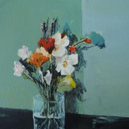 Fresh flowers in glass