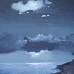 Seaside at night
