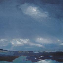 Landscape in the moonlight